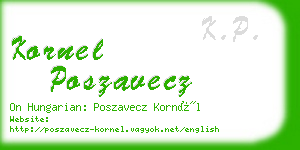 kornel poszavecz business card